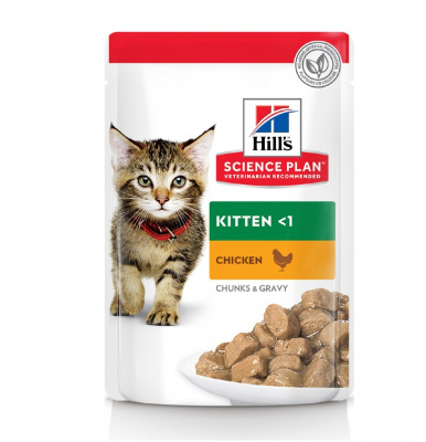 Hill's Cat  0,085кг курица кусочки в соусе влажный для котят (211206) Hill's Cat  0,085кг курица кусочки в соусе влажный для котят (211206)