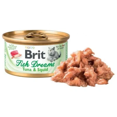 Brit Fish Dreams Tuna & Squid 0,08кг тунец и кальмар консервы для кошек (527915) фото