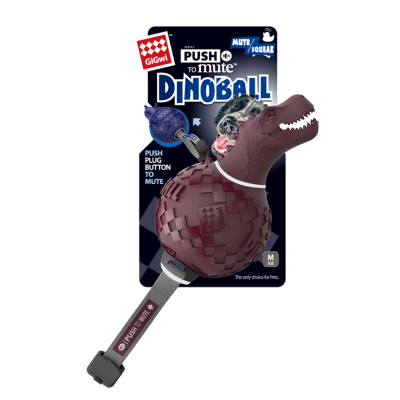 Игрушка д/собак "Dinoball Динозавр" с отключ.пищ.,15,3*8,3*8,1см, термопласт.резина/нейлон (И-75393)