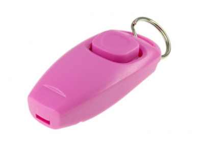 Кликер-свисток (ZooOne) с кольцом (розовый) фото