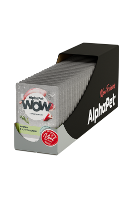 AlphaPet WOW (АльфаПет) 0,085кг пауч кролик с потрошками ломтики в соусе для кошек (655193) фото