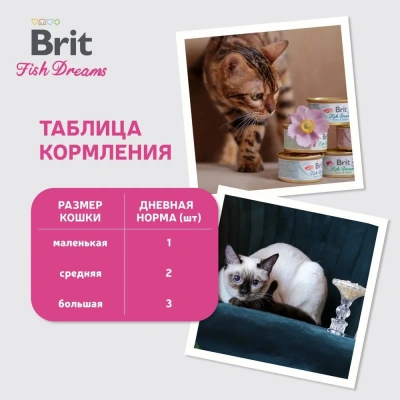 Brit Fish Dreams Tuna, Carrot & Pea 0,08кг тунец, морковь и горошек консервы для кошек (527922) фото