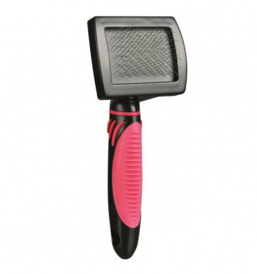 Щётка-пуходерка Трикси пластиковая мягкая для кошек, 7х16 см