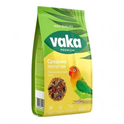 Вака 0,5кг High Quality корм для средних попугаев Вака 0,5кг High Quality корм для средних попугаев
