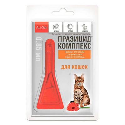 Празицид-комплекс капли на холку для кошек уп.1пип (ЛИЦЕНЗИЯ) фото