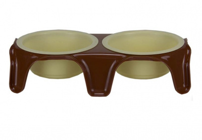 Подставка (Догман) с мисками пластиковыми №В 2х0,35 л Подставка (Догман) с мисками пластиковыми №В 2х0,35 л