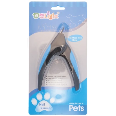 Когтерез-гильотина (DeLIGHT) с малым отверстием пластиковые прорезиненные ручки  3781 /12/ фото