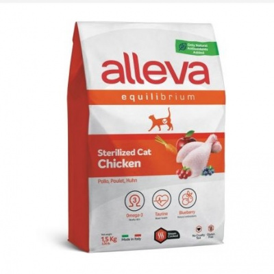 Alleva Equilibrium 1,5кг для для кастрированных котов и стерилизованных кошек с курицей (101172)