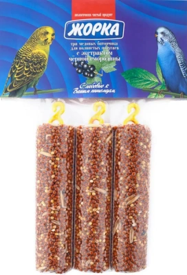 Жорка 0,15кг медовые батончики с экстрактом черной смородины для попугаев (3шт) фото