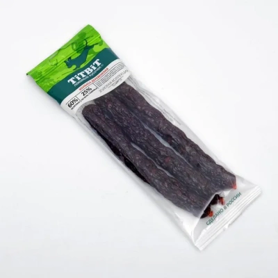 TitBit 0,08кг Золотая коллекция колбаса Деревенская для собак фото