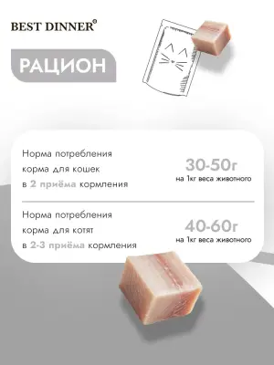 Best Dinner Cat Holistic 0,075г индейка с белой рыбой в желе для стерилизованных кошек (408375) фото