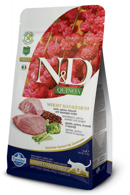 Farmina (Фармина) N&D Cat 5кг ягненок и киноа для контроля веса сухой для кошек (036964) фото