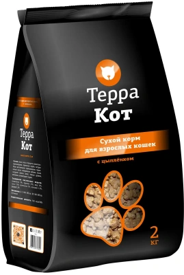 Терра Кот 2кг цыпленок сухой для взрослых кошек (772321) Терра Кот 2кг цыпленок сухой для взрослых кошек (772321)