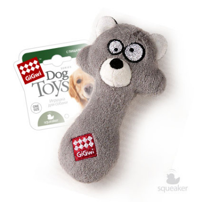 Игрушка д/собаки "Енот с резин.наполнит." с пищ. 18см, резина/ткань (И-75255)