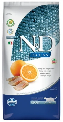 Farmina (Фармина) N&D Cat Ocean 5кг беззерновой сельдь и апельсин сухой для кошек (4167) фото