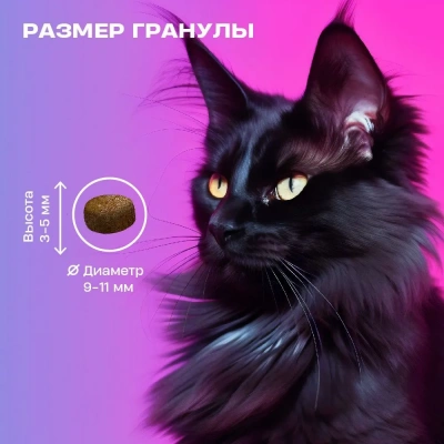 Wellement 1,5кг с индейкой и кроликом сухой для кошек крупных пород (003829) фото