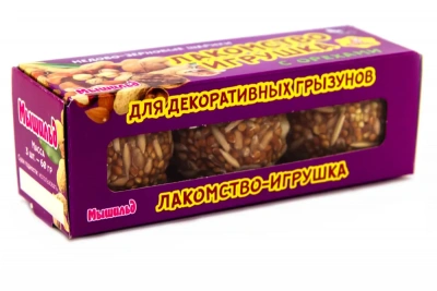 Мышильд 0,06кг Медово-зерновые шарики с орехами для грызунов фото