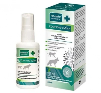 Спрей (Пчелодар) Крепкие Зубки для обработки десен кошек и собак, 50мл фото