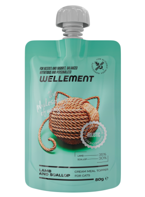 Wellement 0,08кг Ягненок и морской гребешок кремовый топпинг для кошек фото