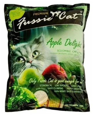 Наполнитель (Fussie Cat) 5л Яблоко комкующийся