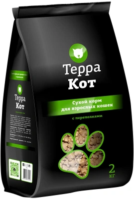 Терра Кот 2кг перепелка сухой для взрослых кошек (772413) Терра Кот 2кг перепелка сухой для взрослых кошек (772413)