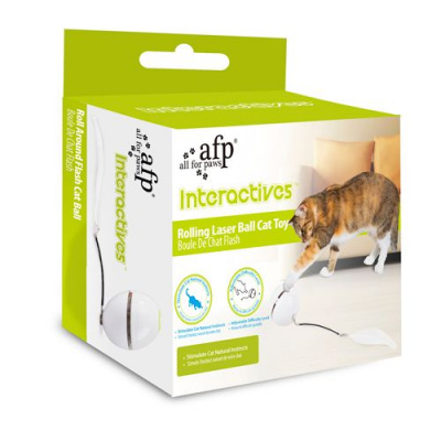 Игрушка (All For Paws) 3224 Interactive Лазерный шар с перышком для кошек (1/24) фото