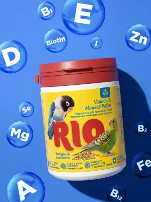 Rio 0,12кг витаминно-минеральные гранулы для волнистых и средних попугаев фото