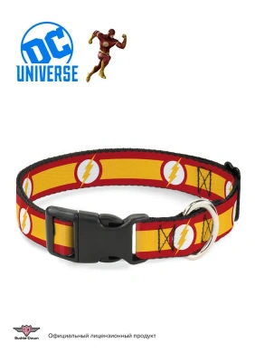 Ошейник (Buckle-Down) Флэш мультицвет с пластиковой застёжкой 38-66 см фото
