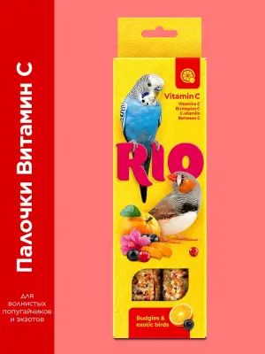 Rio палочки 0,04кг*2шт для волнистых попугайчиков и экзотов Витамин С, 80г 