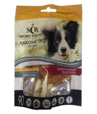 Секрет (Secret) 0,09кг лакомство шашлычки куриные нежные для собак (CF001)