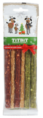 TiTBiT 0,06кг палочки жевательные S (Новогодняя коллекция)  TiTBiT 0,06кг палочки жевательные S (Новогодняя коллекция)