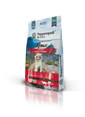 ТерриториЯ Крым 1,5кг курица с черникой сухой для взрослых кошек (560247) фото