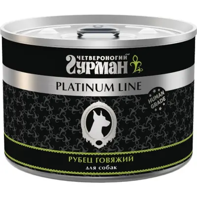 210112005 Корм влажный для собак Четвероногий гурман "Platinum line Рубец говяжий", 525 г