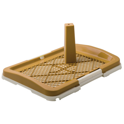 Туалет V.I.Pet для собак со столбиком 48*35*6 см малый (бежевый) P159-07 /10/