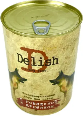 Delish 0,97кг говядина и ягнёнок консервы для собак фото