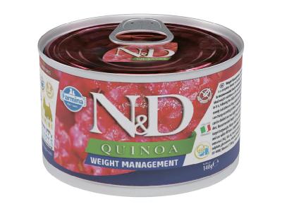 Farmina (Фармина) N&D 0,14кг DOG QUINOA WEIGHT MANAGEMENT MINI с киноа, для контроля веса собакам мини пород фото