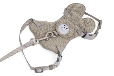 Комплект Wogy шлейка Мишка с поводком 120х1см, микс для кошек  фото