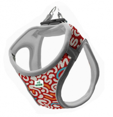 Шлейка-жилет (№1) Favorite анатомическая, дышащая XL красная с принтом, 42-54/54-60см 